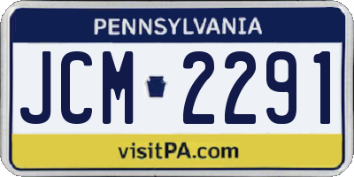 PA license plate JCM2291