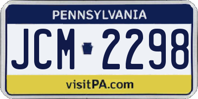 PA license plate JCM2298
