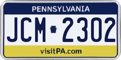PA license plate JCM2302