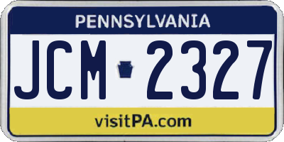 PA license plate JCM2327