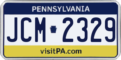 PA license plate JCM2329