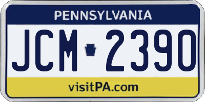 PA license plate JCM2390