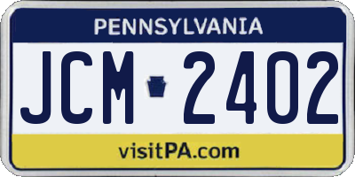 PA license plate JCM2402