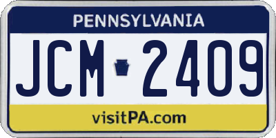 PA license plate JCM2409