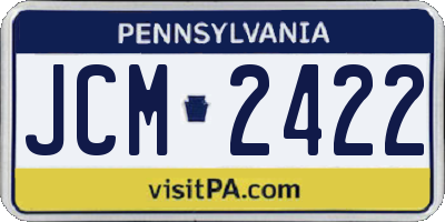 PA license plate JCM2422