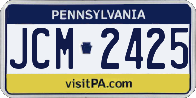 PA license plate JCM2425