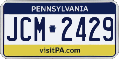 PA license plate JCM2429