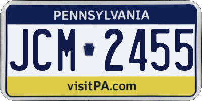 PA license plate JCM2455