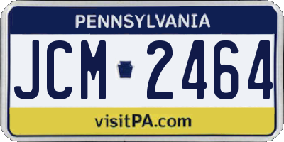 PA license plate JCM2464