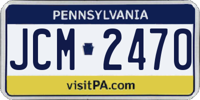PA license plate JCM2470