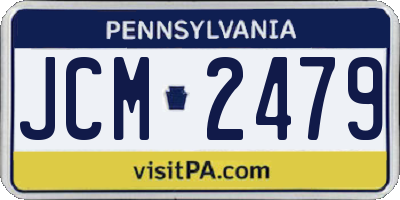 PA license plate JCM2479