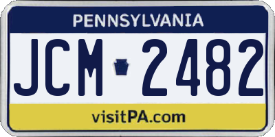 PA license plate JCM2482