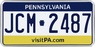 PA license plate JCM2487