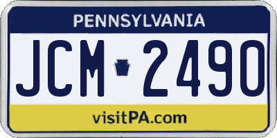 PA license plate JCM2490