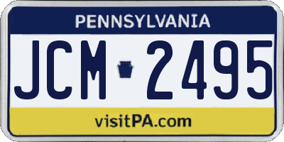 PA license plate JCM2495