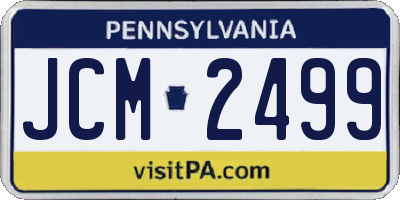 PA license plate JCM2499