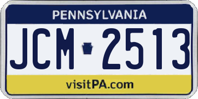 PA license plate JCM2513
