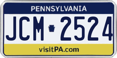 PA license plate JCM2524