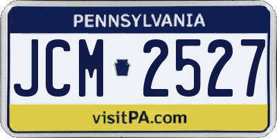 PA license plate JCM2527