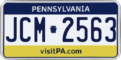 PA license plate JCM2563