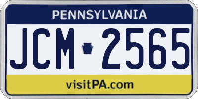 PA license plate JCM2565