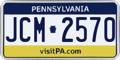PA license plate JCM2570