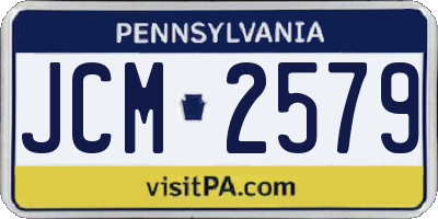 PA license plate JCM2579