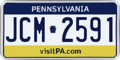 PA license plate JCM2591