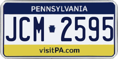 PA license plate JCM2595