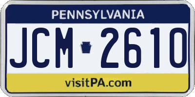 PA license plate JCM2610