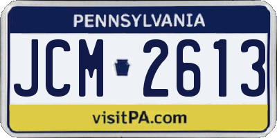 PA license plate JCM2613