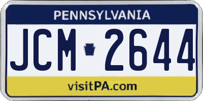PA license plate JCM2644