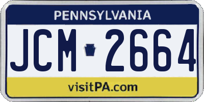 PA license plate JCM2664