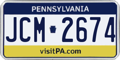 PA license plate JCM2674