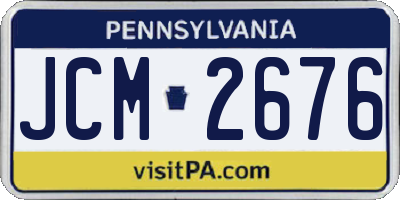 PA license plate JCM2676