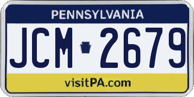 PA license plate JCM2679