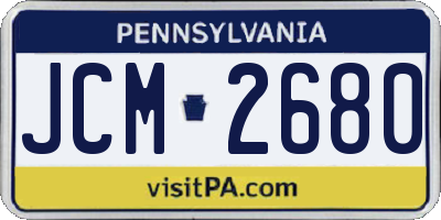PA license plate JCM2680