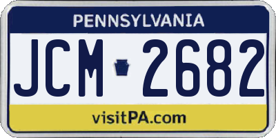 PA license plate JCM2682