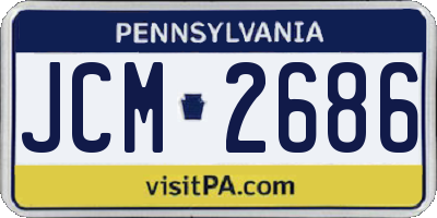 PA license plate JCM2686