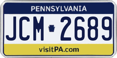 PA license plate JCM2689