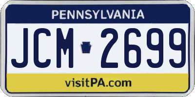 PA license plate JCM2699