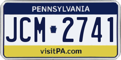 PA license plate JCM2741