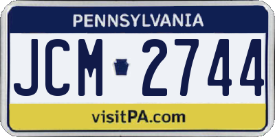 PA license plate JCM2744