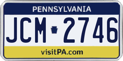 PA license plate JCM2746