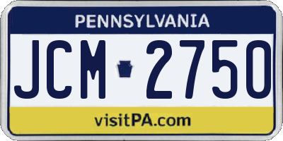 PA license plate JCM2750