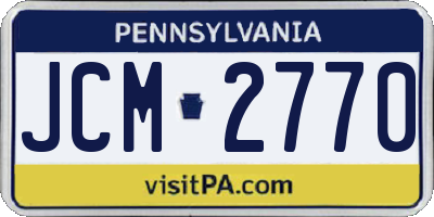 PA license plate JCM2770