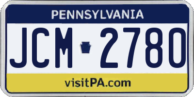 PA license plate JCM2780