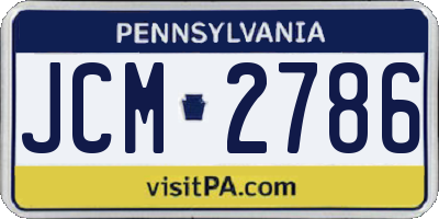 PA license plate JCM2786