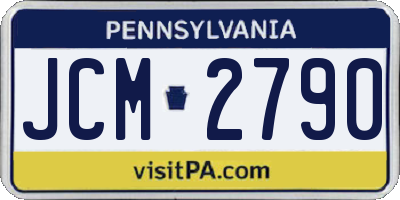 PA license plate JCM2790