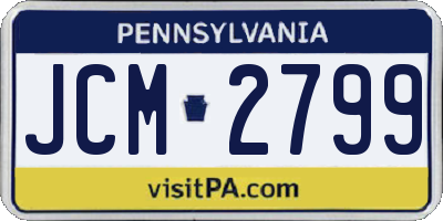 PA license plate JCM2799